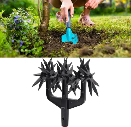 Miniatura 6 de Aflojador de suelo de jardín Tiller giratorio Kuuleyn Garden Cultivador giratorio Abs plástico mano suelo escarificador manual herramienta