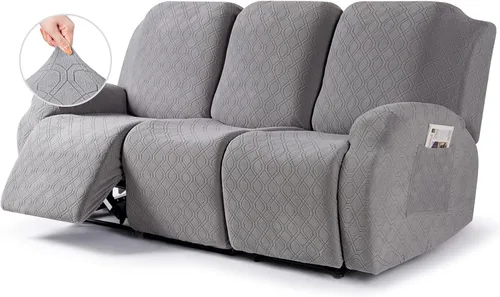 Miniatura 45 de VANSOFY Funda para silla reclinable, 3 piezas elásticas para silla reclinable, funda suave para silla reclinable, protector de muebles para perros