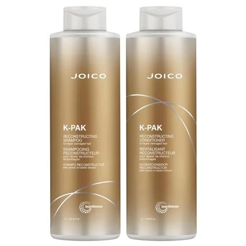 Joico K-PAK - Champú y acondicionador reconstructor diario | Para cabello dañado | Restaura el brillo | Suaviza y desenreda | Elimina la estática |