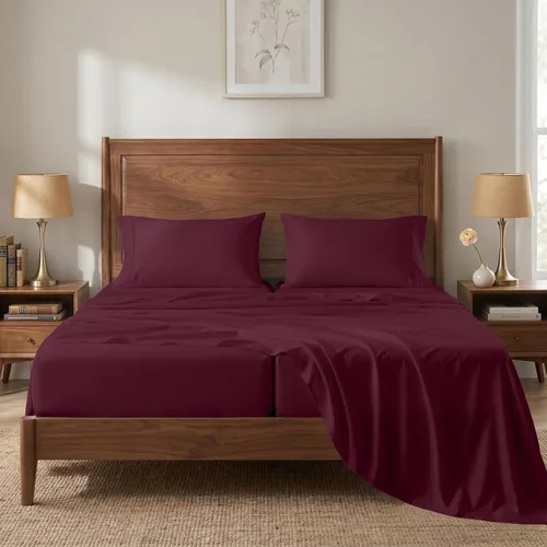 Miniatura 46 de LANE LINEN - Sábanas tamaño Split King para cama ajustable, 450 hilos, 100% algodón, 2 sábanas bajeras individuales XL, con bolsillo profundo