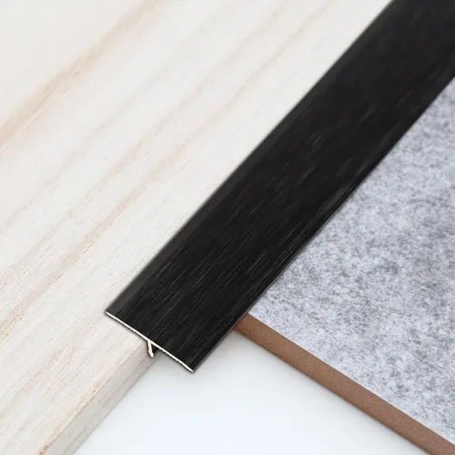 Trimold 3 tiras de aluminio para moldura en T y transición de piso, tira divisora plana para umbral de puerta y unión de huecos de suelo de azulejos