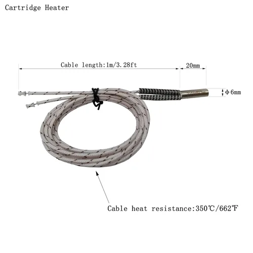 Miniatura 4 de MK10 Hotend Kit y calentador de cartucho de cerámica de 24 V 50 W para impresora 3D extrusora accesorios mejorados