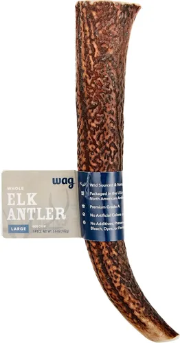 Miniatura 12 de Marca Amazon – Cuerno de alce Wag – Entero – Larga duración para masticadores agresivos – Pequeño 4-5.5 pulgadas