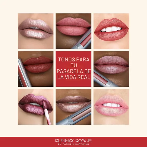 Miniatura 7 de Runway Rogue Pearl Glam - Lápiz labial líquido brillante de larga duración, lápiz labial metálico pale-malva con brillo plateado y dorado, 'Boss