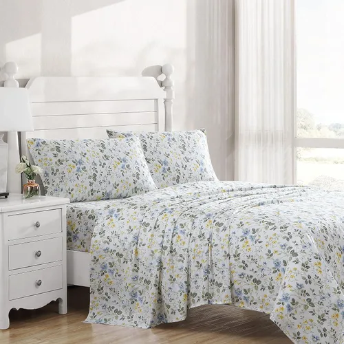 Miniatura 22 de Laura Ashley - Juego de sábanas King, sábans de cama extremadamente suaves con una sensación ligera y naturalmente sedosa de algodón satinado - Musa