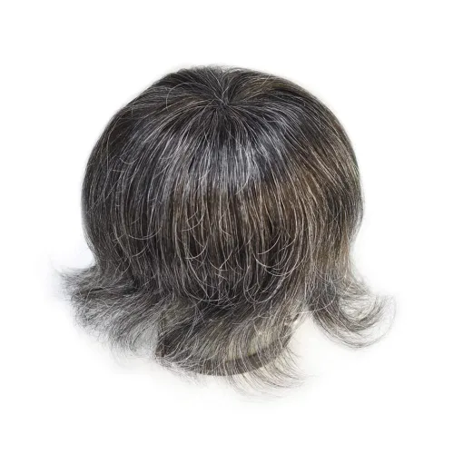 Miniatura 21 de Toupee para hombres completo encaje francés hombres toupee hairpieces 100% europeo cabello humano reemplazo sistema hombres piezas de pelo protesis