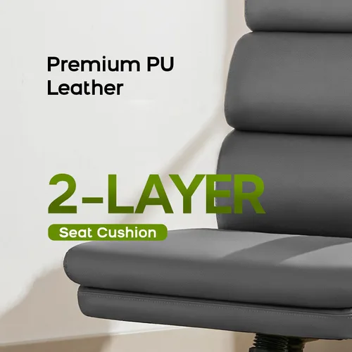 Miniatura 4 de Silla de Dibujo Silla Alta de Oficina con Reposabrazos Abatibles Acolchados Silla de Escritorio de Pie Ergonómica Ejecutiva para Computadora con Gris