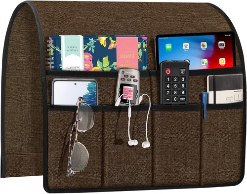 Miniatura 20 de Joywell Organizador de Sillón Reclinable con 6 Bolsillos Caddy de Sillón Soporte de Control Remoto para Sofá Reposabrazos Organizador Antideslizante