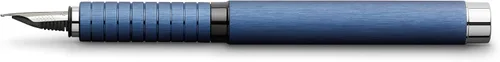 Miniatura 3 de Faber-Castell Essentio - Pluma estilográfica de aluminio azul, punta fina con tinta negra, instrumentos de escritura fina
