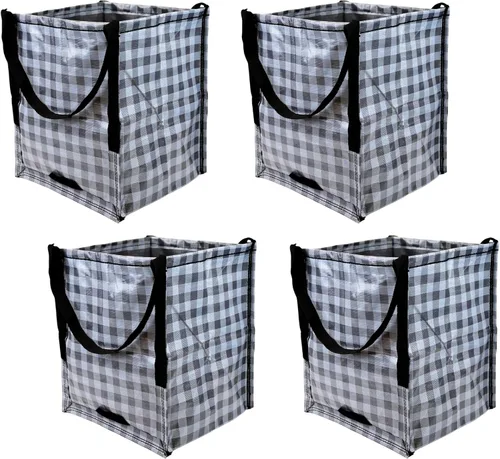 Miniatura 21 de DURASACK Bolsa de almacenamiento de alta resistencia de 22 galones, bolsa de mudanza de polipropileno tejido resistente, diseño reutilizable, Azul
