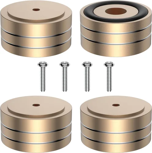 Tertullus 4 pies de altavoz de aluminio HiFi Tocadiscos pies de aislamiento pies de soporte de aluminio Altavoces almohadillas de audio de 2.283 x
