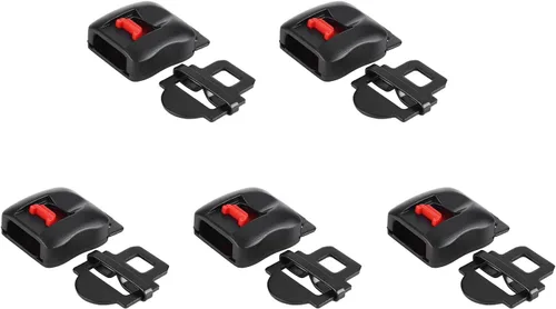 Miniatura 9 de 5 unids motocicleta cascos velocidad clip barbilla correa liberación rápida desconexión hebilla plástico metal motocicleta casco hebilla negro rojo
