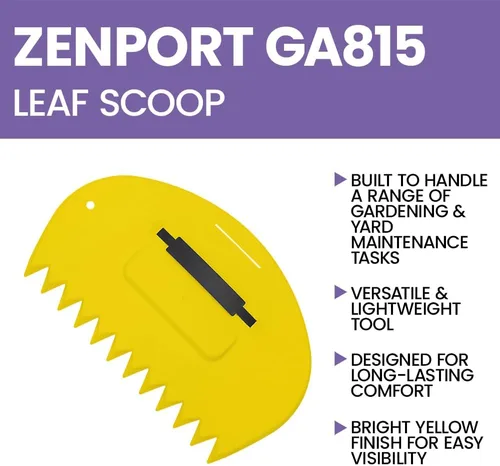 Miniatura 4 de Zenport Cuchara de hojas GA815 para pequeñas pilas de hojas, amarillo brillante