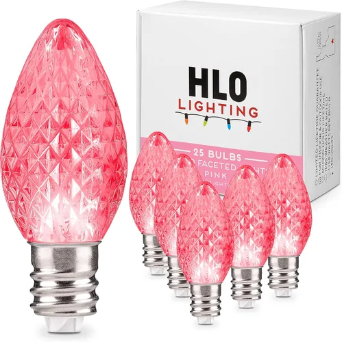 Miniatura 14 de Repuesto de focos de luz navideñas Holiday Lighting Outlet de ledes C7, grado comercial, 3 diodos (ledes) en cada foco, se adapta a los conectores