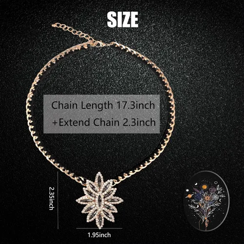 Miniatura 4 de CIBILAI Choker Locket Necklace for Women Dainty Trendy Pendant Necklaces Jewelry Chain Collares Gifts for Women Mon,Boho Mama Best Friend Necklace