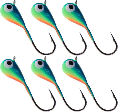 Miniatura 24 de Reaction Tackle Plantillas de pesca en hielo de tungsteno - Plantilla súper sensible en forma de lágrima para panfish, crappie, lucioperca, perca