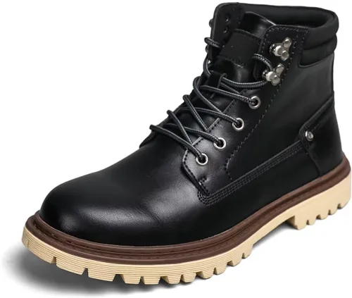 Miniatura 11 de Shaire Botas Chukka de cuero para hombre Botines con cordones para hombre Botas cómodas casuales