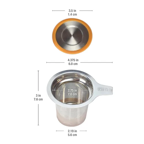 Miniatura 4 de Tiesta Tea Brewbasket Colador de Infusión de Acero Inoxidable para Hojas Sueltas, Colador de Malla Fina Reutilizable para Bebidas Calientes y Frías