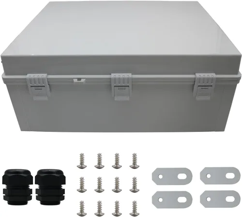 Miniatura 14 de MAKERELE - Caja de conexiones exterior pequeña impermeable para exterior con cerradura y soporte de pared 5.9" x 3.9" x 2.8" (150x100x70mm) con tapa