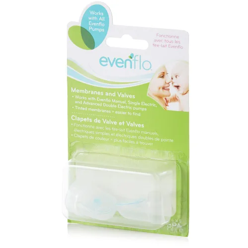 Miniatura 2 de Evenflo Membranas y válvulas de silicona de repuesto para extractores de leche avanzados (2 de cada uno)