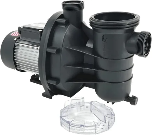 FibroPool Bomba de piscina sobre el suelo de 0.2 HP 2520 GPH - Adaptadores de manguera de 1.25" y 1.5" y cinta de PTFE - Colador de tapa