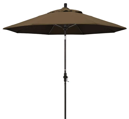 Miniatura 13 de California Umbrella GSCUF908117-5461 - Sombrilla redonda de 9 pies con poste de aluminio y varillas de fibra de vidrio para patio, 9 pies
