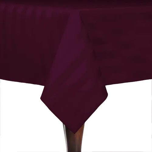 Miniatura 11 de Ultimate Textile Mantel rectangular de rayas satinadas, 59.8 x 90.2 in, color marrón oscuro