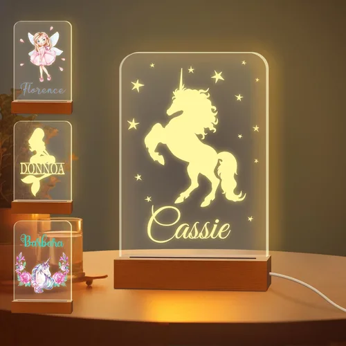 Miniatura 20 de Luz nocturna con foto personalizada, lámpara LED con nombre de corazón, lámpara acrílica personalizada con imagen, regalo para su novia, amante