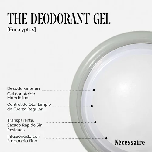 Miniatura 4 de Nécessaire - El desodorante Gel Eucalipto - Sin aluminio - Para mujeres y hombres. Desodorante clínico de ácido mandélico. Control de olores extra