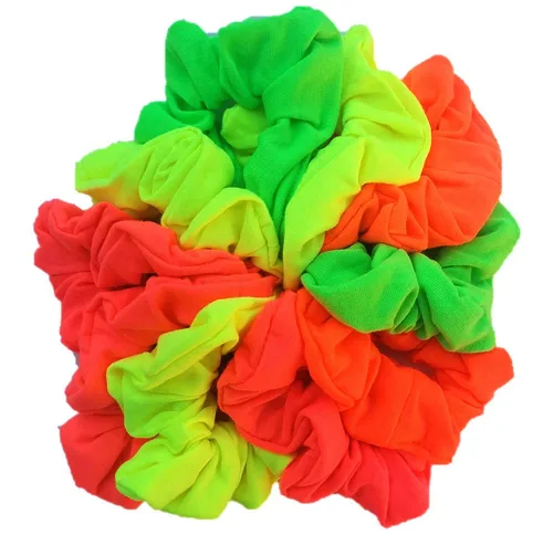 Miniatura 10 de Algodón Scrunchie Set, conjunto de 10 algodón suave Scrunchies, Completamente negro
