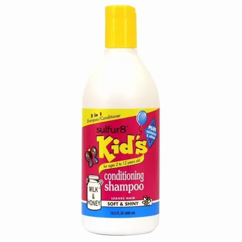 Champú acondicionador de leche y miel de azufre 8 de 13.5 onzas – Limpiador hidratante para el cabello con beneficios acondicionadores, suaviza e
