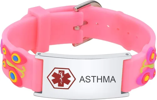 Miniatura 8 de Pulsera de Identificación Médica Personalizada para Niños - Pulsera de Identificación de Silicona Linda para Autismo Alergia Convulsiones