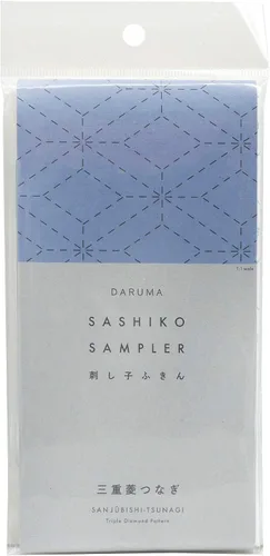 Miniatura 19 de DARUMA Sashiko Sampler - Tela original color azul marino (ángulo recto conectado)