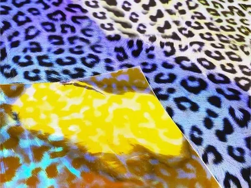 Miniatura 3 de The Yard - Tela de vinilo de plástico con estampado de leopardo transparente de calibre 30, 54 pulgadas de ancho, vendido por The Yard (dorado)