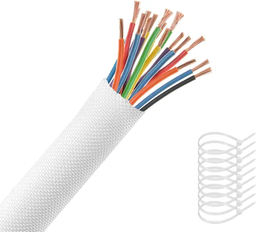 Miniatura 10 de AGPTEK Funda de cable, telar de alambre automotriz, resistente al calor, cubierta de protección de cable de tubo de manga dividida trenzada