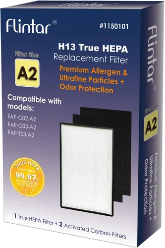 Miniatura 5 de Filtro de repuesto tipo A2, fabricado en TAIWÁN, compatible con purificador de aire de sala Filtrete FAP-C02-A2, FAP-C03-A2, FAP-T03-A2, FAP-SC02L