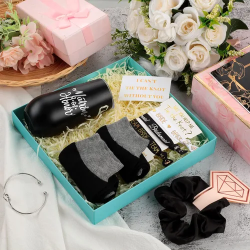 Miniatura 4 de Yexiya Juego de 13 piezas de regalo de caja de propuesta de dama de honor, regalo con texto en inglés "Will You Be My Maid of Honor", de acero