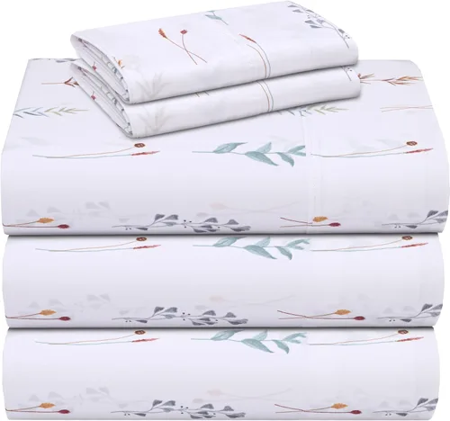 Miniatura 49 de ZOYER Sábanas de percal 100 % algodón tamaño King, refrescantes y transpirables para personas que duermen con calor, ropa de cama crujiente