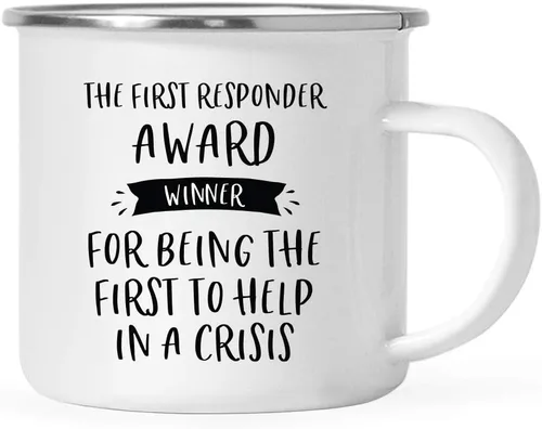 Miniatura 44 de Andaz Press Taza de café de acero inoxidable de 11 onzas con diseño de fogata, regalo divertido para compañero de trabajo, ganador del premio