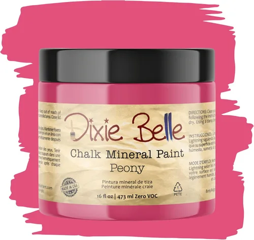 Miniatura 288 de Dixie Belle Paint Company - Pintura con acabado de tiza para muebles, color negro (Caviar), 1 galón, 128 fl oz, pintura mineral color rosa intenso