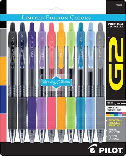 Miniatura 2 de Bolígrafos Pilot G2 Harmony Ink Collection Edición Limitada de tinta de gel retráctil, 0.7mm, punta fina, tinta surtida, paquete de 5
