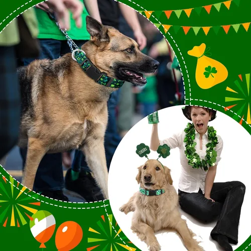 Miniatura 4 de Sadnyy 6 collares de perro para el día de Pascua con hebilla de plástico de seguridad, ajustable, lindo collar para mascotas para perros hembras