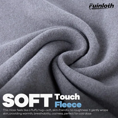 Miniatura 8 de Fuinloth Paquete de 2 polainas de invierno para el cuello, bufanda calentadora de forro polar para clima frío para hombres y mujeres