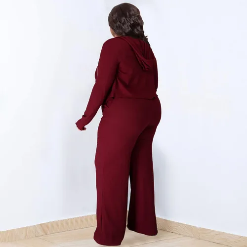 Miniatura 4 de WUSENST Women 3 Piece Outfits Ribbed Knit Long Cardigan Crop Tank Top Wide Leg Palazzo Pant Lounge Sets