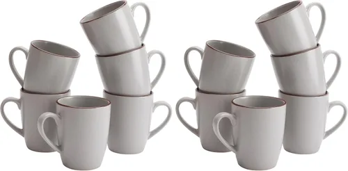 Miniatura 34 de famiware Venus - Tazas de café para 4, juego de tazas de 12 onzas, taza para beber con asa para café, té, cacao, leche, carbón