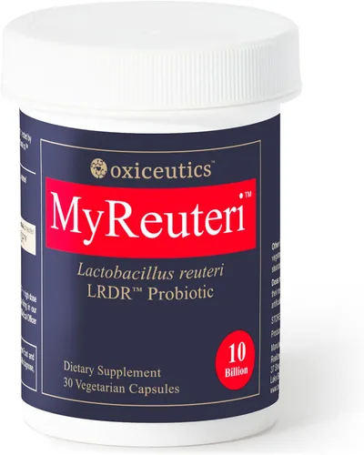 Probiótico MyReuteri 10 mil millones de UFC – Fuerza Fundacional L. reuteri LRDR + FOS Prebiótico – por el Dr. William Davis – Hace un superalimento