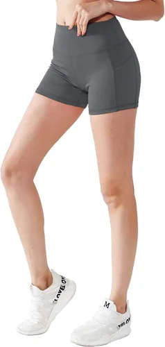 Miniatura 3 de CADMUS Pantalones cortos de yoga de cintura alta para mujer, con bolsillos laterales de elastano