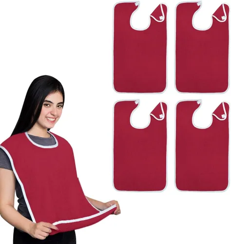 Miniatura 12 de Avalon Towels Adult Bibs for Women 100% Cotton Bib for Adults for Eating - Terry Cloth Adult Bibs for Men Clothing Protectors