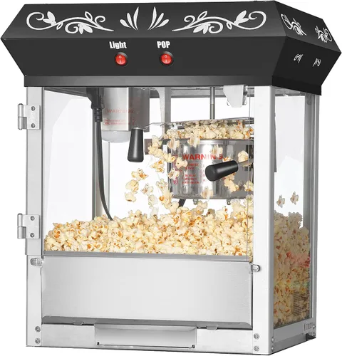Máquina de palomitas de maíz para encimera, 1.5 galones, hervidor de agua de 6 onzas, cajón de viejas sirvientas, bandeja de calentamiento, cuchara