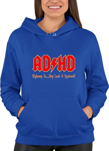 Miniatura 47 de Go All Out Sudadera con capucha para hombre y mujer con texto en inglés "Highway To Hey Look A Squirrel